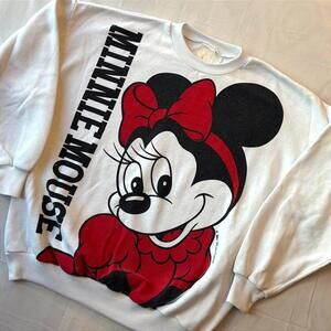 🎀 Vintage Disney Minnie Mouse Sweatshirt Front & Back Coquette Graphic 80s 90s